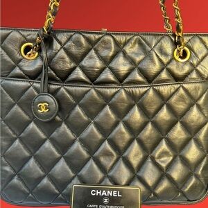 Lambskin black Chanel Matelasse